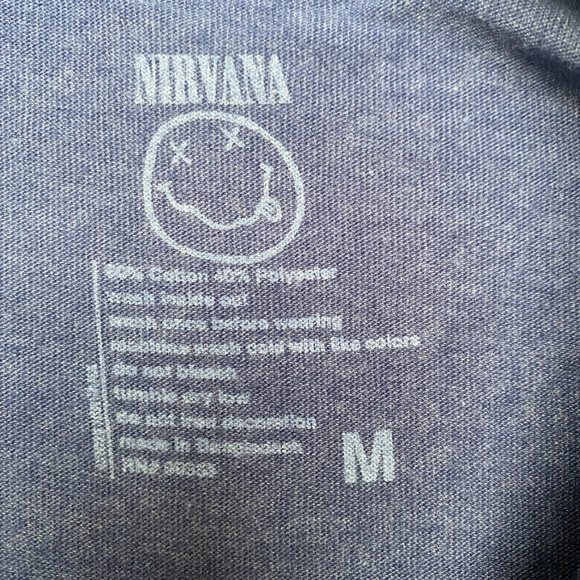 Nirvana, Blue Graphic Band Tee, Size M - Picture 5 of 5